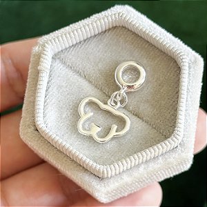 Berloque pet funcinho doguinho banhado a prata