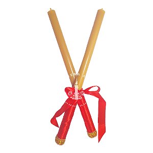 Kit Velas de São Brás - c/ 2 un - 40cm x 2,5cm