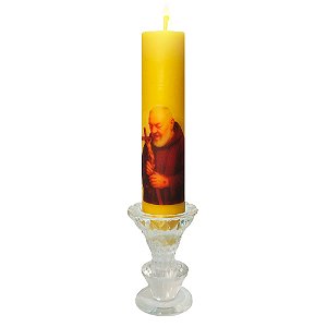 Mini Círio de São Padre Pio - 15cm x 4cm