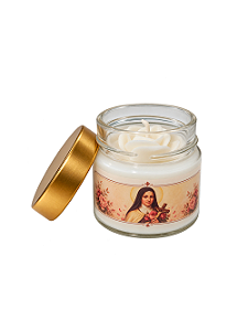 Vela aromáticas com cera de coco e essência de rosas