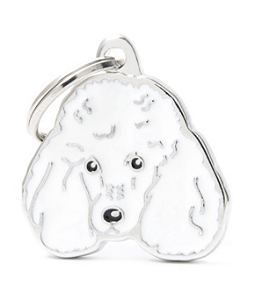 Plaquinha de Identificação Cão Poodle Branco - MyFamily - 970216