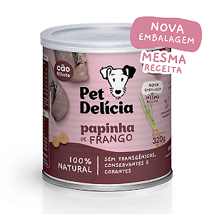 Comida Úmida Papinha de Frango 320g - Pet Delícia - 54720