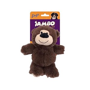 Pelúcia Happy Bear P - Ursinho Marrom com Apito - Jambo - 56375