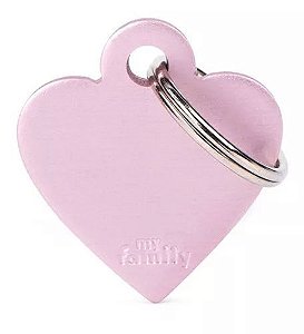 Plaquinha de Identificação Coração Rosa - MyFamily - 352321