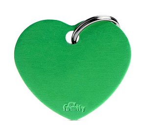 Plaquinha de Identificação Coração Verde - MyFamily - 318381