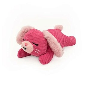 Pelúcia Coelho Soninho Rosa C/Apito Suave - ZippyPaws - 322598