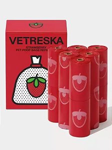 Refil Cata-Caca 12 Rolos Aroma de Morango - Vetreska - 478114