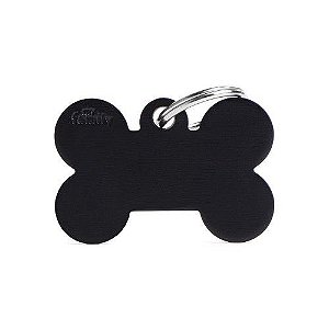 Plaquinha de Identificação Osso Preto - MyFamily