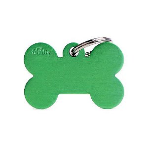 Plaquinha de Identificação Osso Verde - MyFamily