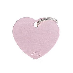 Plaquinha de Identificação Coração Rosa - MyFamily - 243076