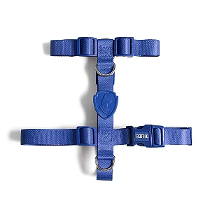 Conjunto Peitoral H + Guia 1,2m Azul - FreeFaro