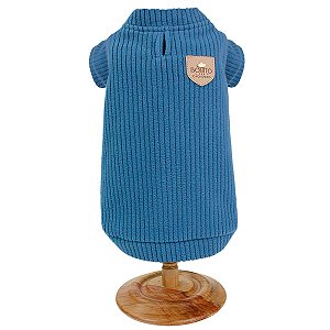 Blusa Canelada Azul - Bonito pra Cachorro - 156729