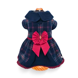 Vestido Microsoft Tartan Azul Marinho - Beepet - 202704