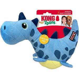 Pelúcia Dinossauro Azul Dynos Roars C/Apito - Kong - 944023