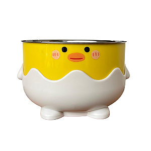 Comedouro Alto Patinho Amarelo com Tigela de Inox 350ml - Pupet´s - 670127