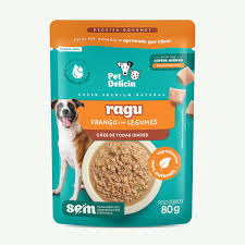 Sachê Natural de Frango com Legumes para Cães 80g - Pet Delicia - 927037