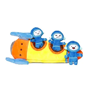 Brinquedo Pelúcia Foguete Interativo Burrow com 3 Mini Astronautas - Petta - EQK0001