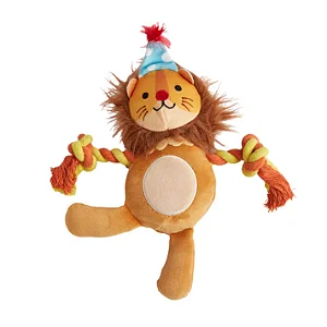 Brinquedo Pelúcia Leão com Corda e Apito - Fofos - DCF18881