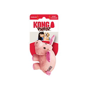 Brinquedo Pelúcia Texturizada Reforçada com Apito de Som Baixo Porco - Kong
