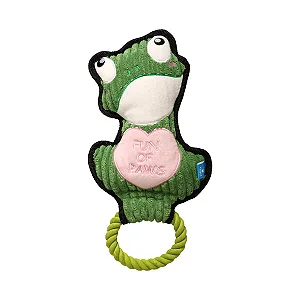 Brinquedo Pelúcia Sapo com Apito e Corda - Petta - EQA0001