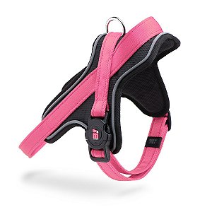 Peitoral para Cães em Y Rosa Neon Memopet M - My Family