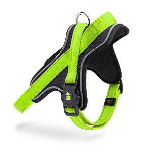 Peitoral para Cães em Y Verde Neon Memopet G - My Family