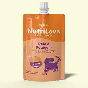 Petisco Cremoso Funcional Pele e Pelagem NutriLove 100g - FreboPet