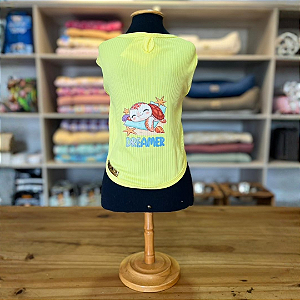 Regata Canelada Amarela para Cachorro - Pink & Fanny