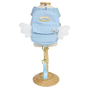 Colete Peitoral Mochila Anjinho com Guia - Bonito pra Cachorro