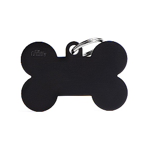 Plaquinha de Identificação Osso de Alumínio - MyFamily