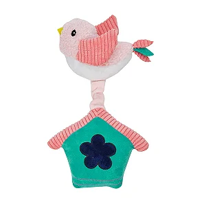 Brinquedo Casinha com Passarinho de Pelúcia para Cachorro - Fofos