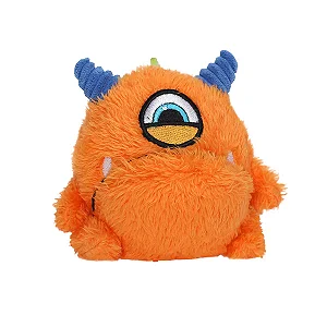 Brinquedo para Cachorro Monster De Pelúcia com Bola TPR Laranja - Petta