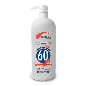 Protetor Solar Profissional FPS 60 1/3 UVA 1 Litro Nutriex