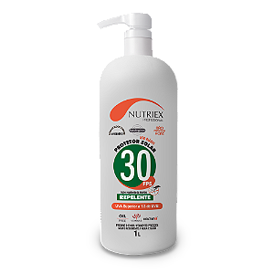 Protetor Solar Profissional Com Repelente FPS 30 1/3 UVA 1 Litro Nutriex