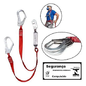 Talabarte Duplo em Y Com Absorvedor de Energia, Gancho 55MM Camper CP2101