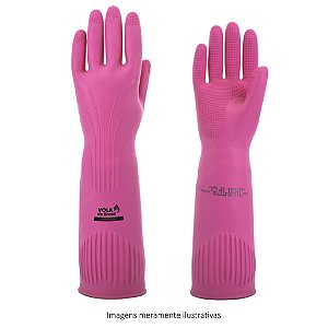 Luva Látex Ranhurada Rosa Ca 36368 Volk
