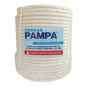Corda Nr18 Trava-Queda 12MM Rolo Com 100 Metros Pampa