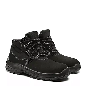 Botina Cadarço Nobuck Preto Baf Bracol Ca 40872