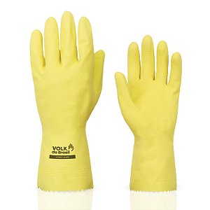 Luva Látex Verniz Silver Slim Amarela Ca 37277 Volk