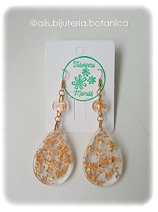 Brinco Oval Ouro Longo