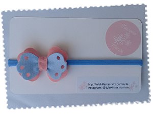 Tiara Faixinha Laço Vazado Borboleta P