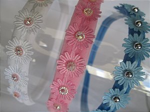 Tiara Faixinha Flores Minis Conjugadas