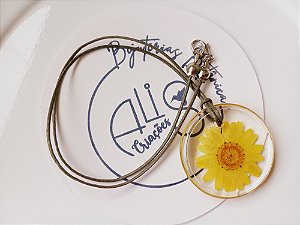 Colar Medalhão Crisântemo
