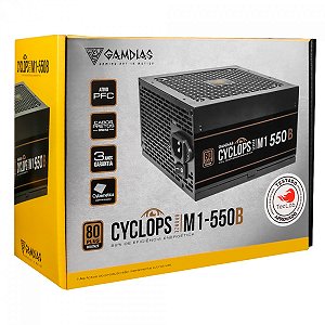 Fonte Gamdias Cyclops M1-550B 550W 80 Plus Bronze