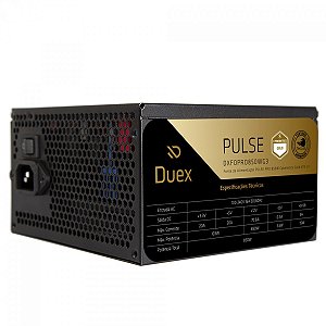 Fonte Duex Pulse Pro 850w, 80 Plus GOLD, Full Modular, PCI 5.1 + PFC Ativo