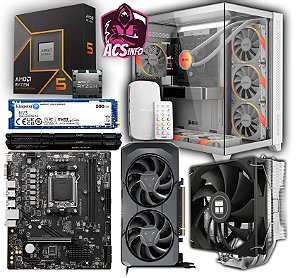 PC Gamer AMD Ryzen 5 9600x + RX 7600 8GB + 32GB DDR5 + SSD 1TB NVME + B650M
