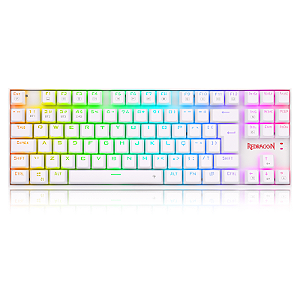 Teclado Mecânico Redragon Kumara Pro RGB, Wireless e Bluetooth, Branco