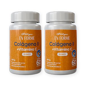 Colágeno Tipo II + Vitamina C - Kit com 02