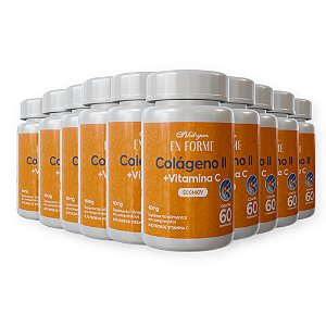 Colágeno Tipo II + Vitamina C - Kit com 10