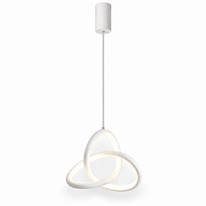Luminária Pendente LED Curva Infinito 15W Branca Bivolt Luz Branca 22cm